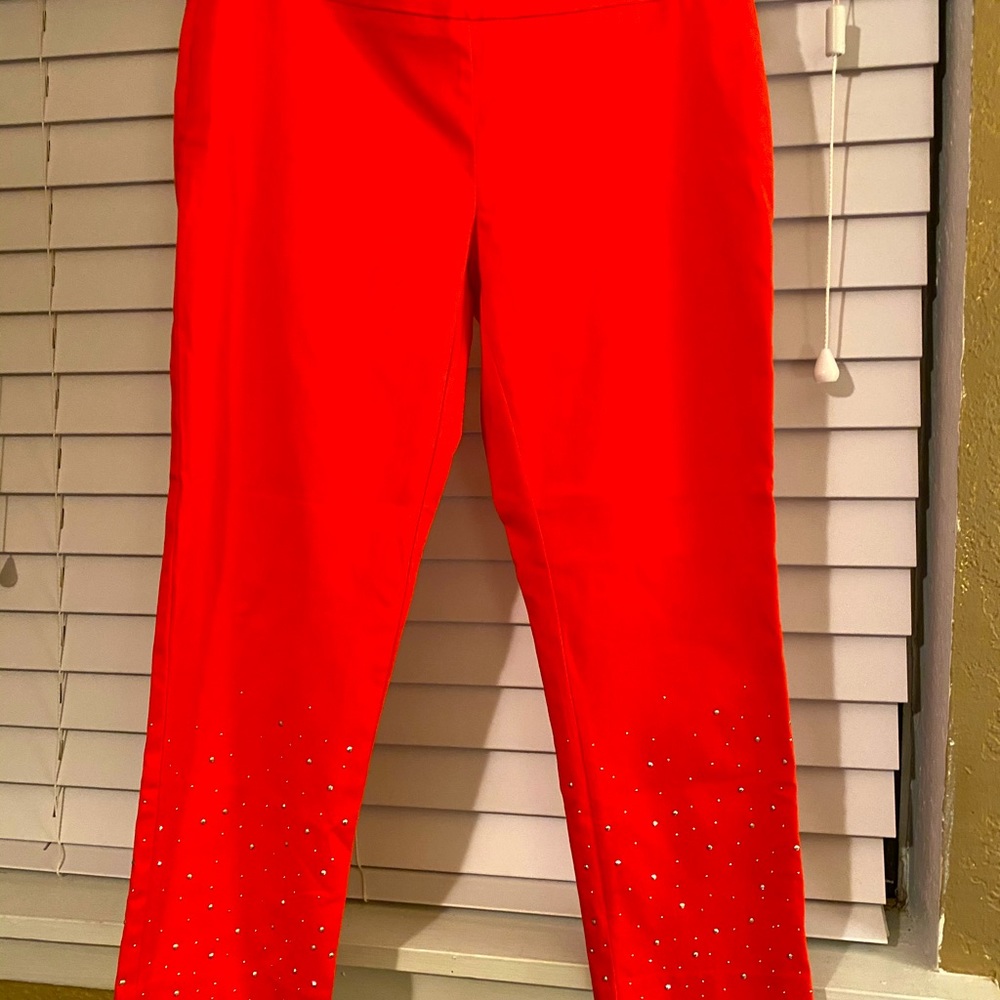 Attyre Orange Stretch Pull On Capris Sz 4